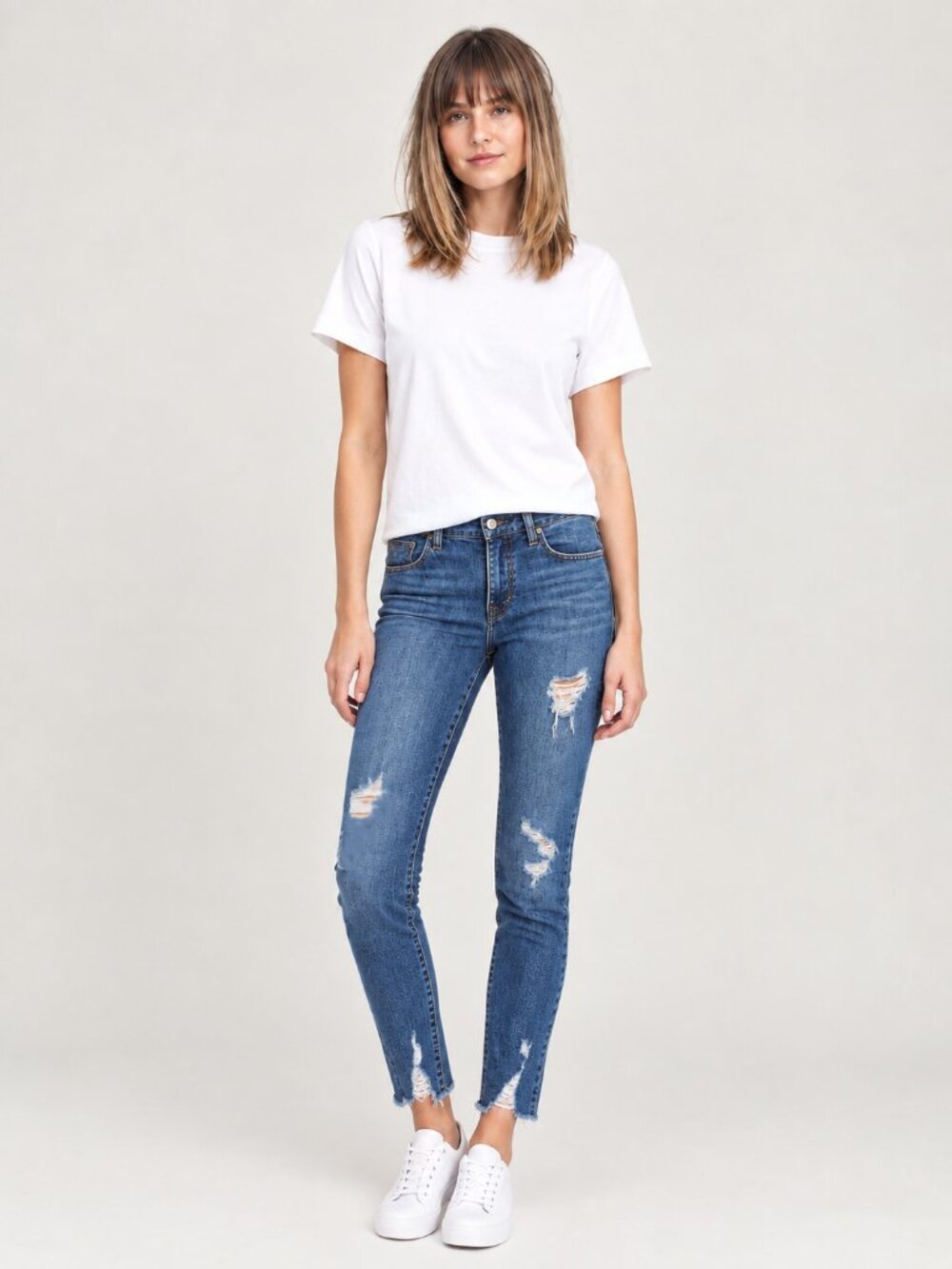 2/$30 Universal Thread Ripped Skinny Jeans High Rise 18/ 34R #A4809